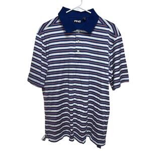 PING Polo Shirt Men Extra Large Red White & Blue Golf